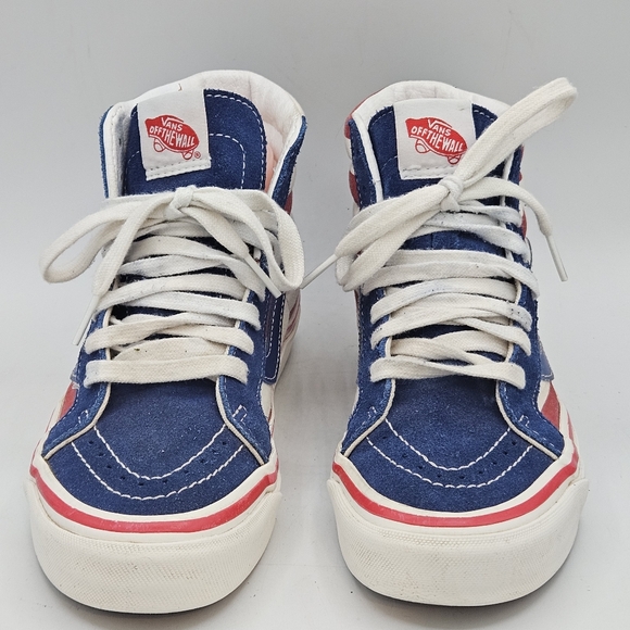 Vans sk8hi red / white / blue patriotic vans mens size 5 / womens 6.5 - Picture 8 of 16
